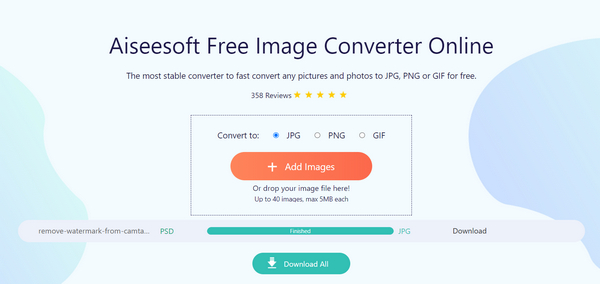 Finish Converting psd To JPG