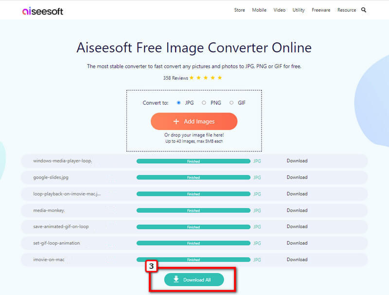 Sla geconverteerde TIFF op