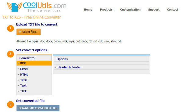 Coolutils TXT Excel