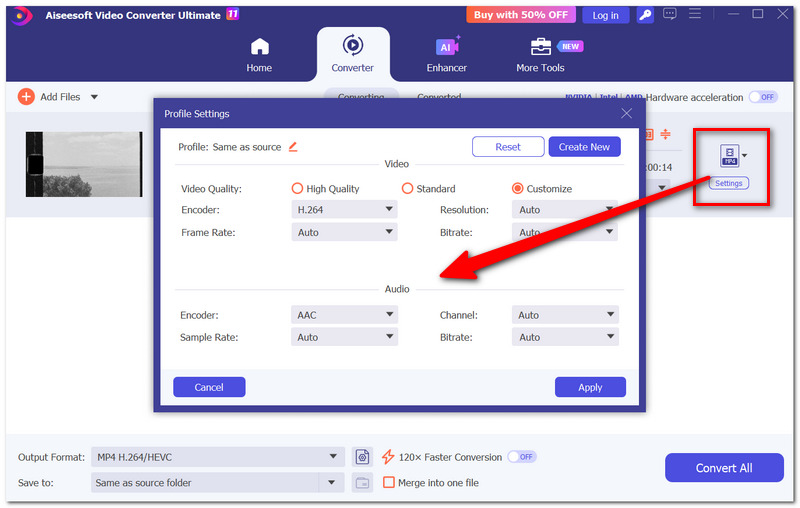 Adjust Profile Settings