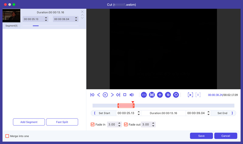 Cut WebM Video Before Conversion