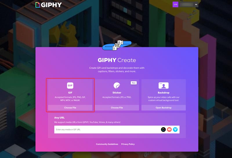 GIPHY Vytvořte GIF