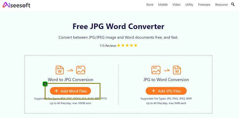 Add Word to Convert PNG