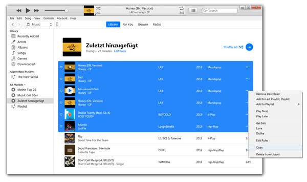 Kopier iTunes-spilleliste