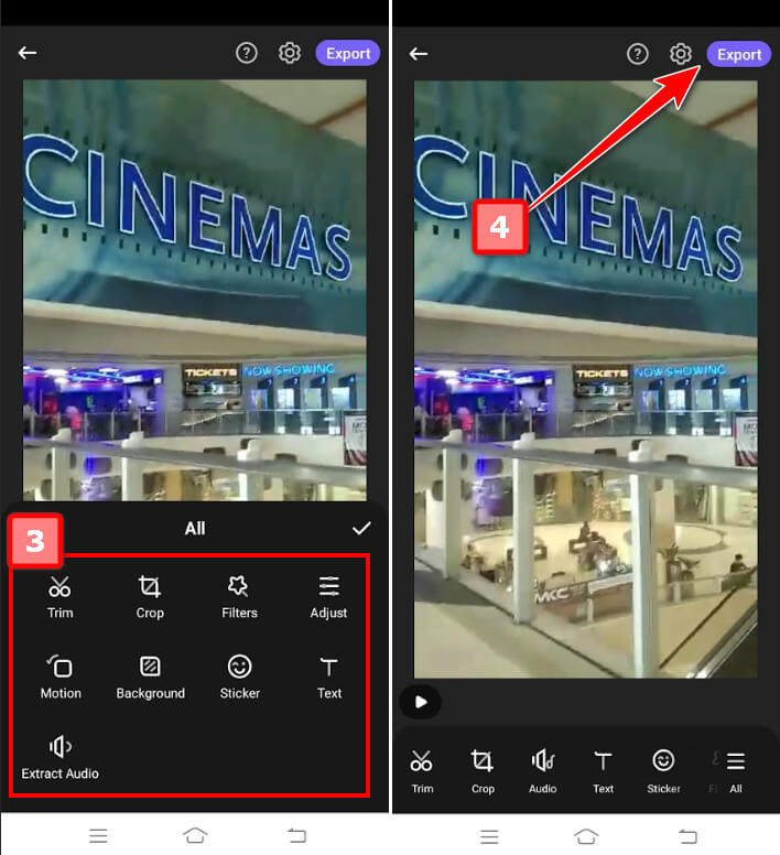 Edit and Export