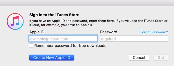 Kirjaudu sisään iTunes Storeen