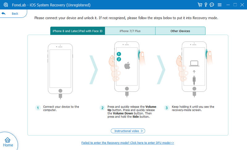 Устройство Aiseesoft iOS System Recovery Connect