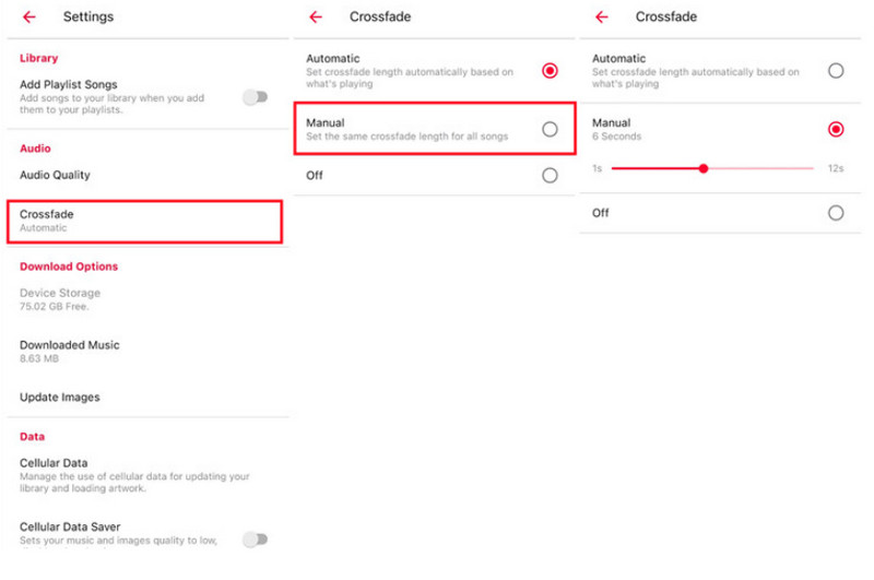 How to Crossfade on Android Set Up