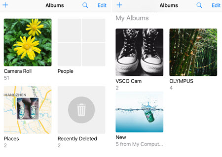 Slet iPhone-album fra steder