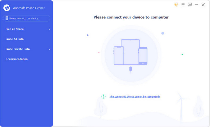 Aiseesoft iPhone Cleaner Pobierz Podłącz urządzenie