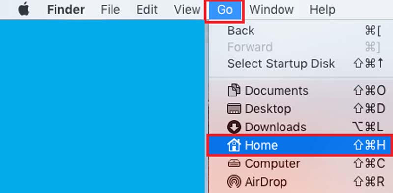 Home Directory-optie