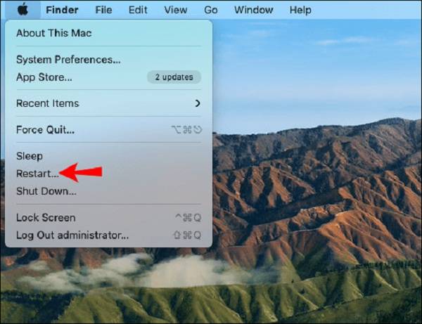 Restart Mac