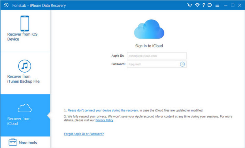 Aiseesoft Recovery από το iCloud