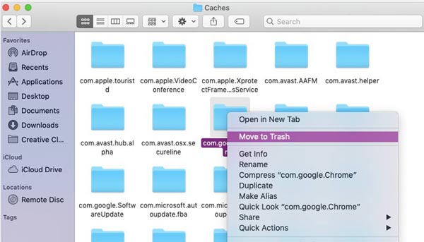 Εκκαθάριση άλλου χώρου αποθήκευσης σε Mac