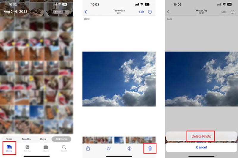 Delete Single Photo from iPhone