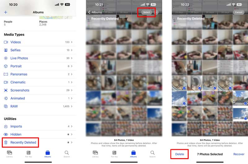 Permanently Delete Photos from iPhone