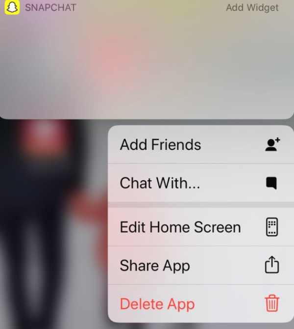 Afinstaller Snapchat-app