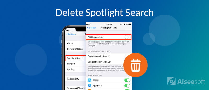 Удалить Spotlight Поиск iPhone iPad