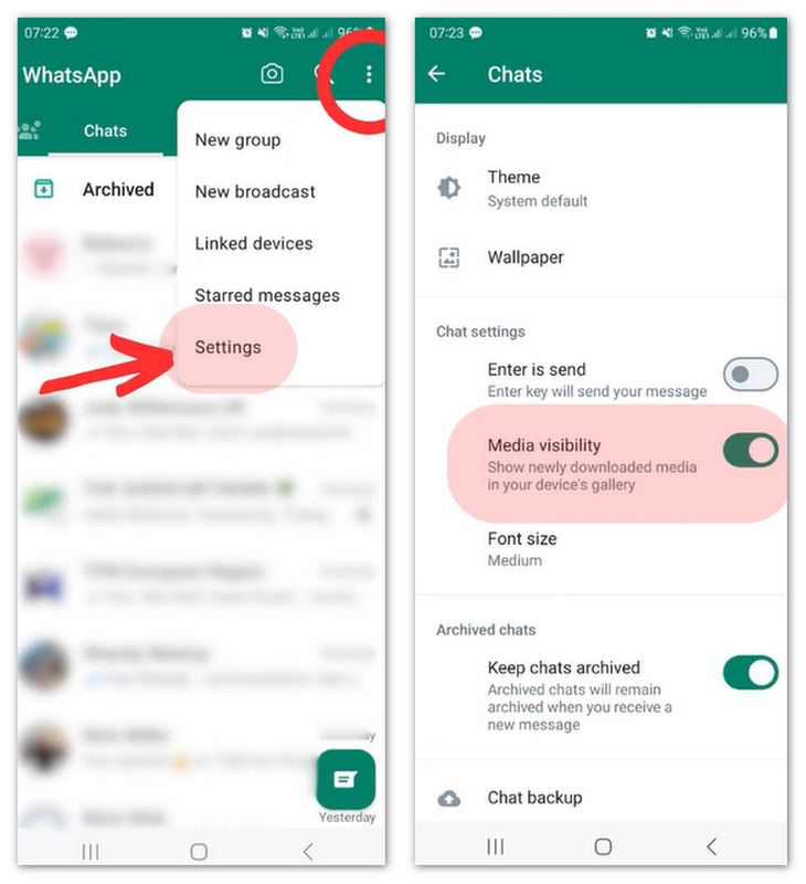 Turn Off Media Visibility
