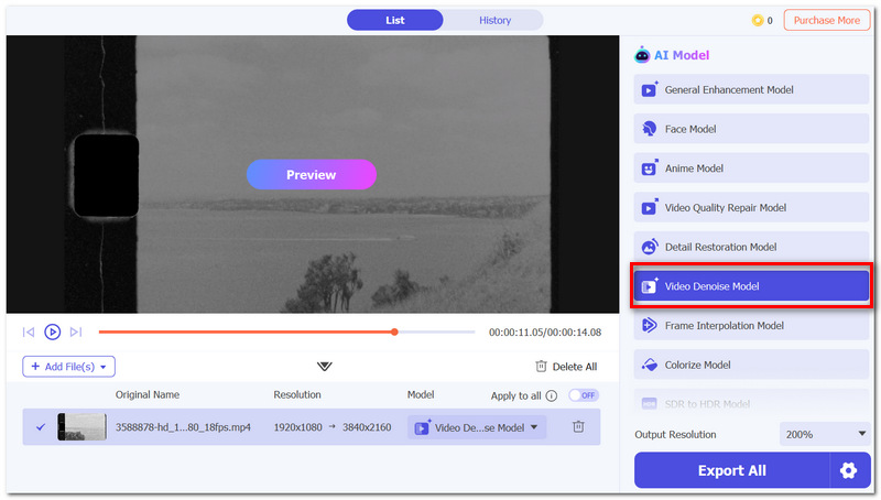 Choose Video Denoise Model
