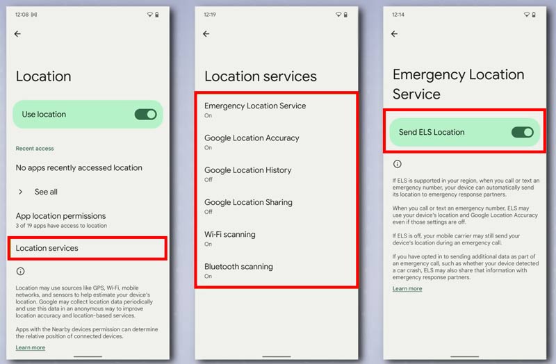 Zakažte specifické služby určování polohy v systému Android