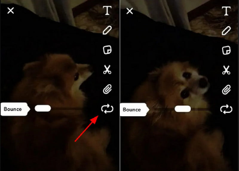 Snapchat iOS Bounce