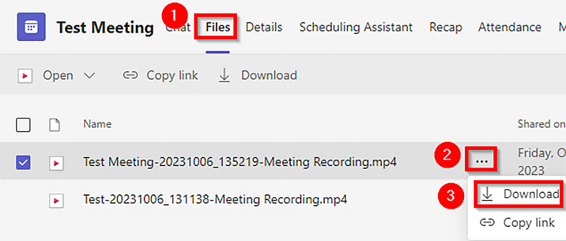 Download A Teams Recording As Organizer