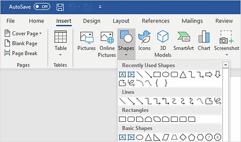 Lav et edderkoppediagram på Word