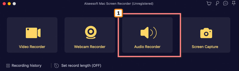 Apri registratore audio