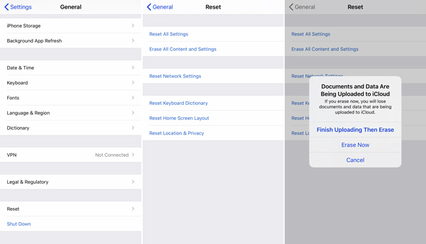 Reset All Content and Settings on iPhone