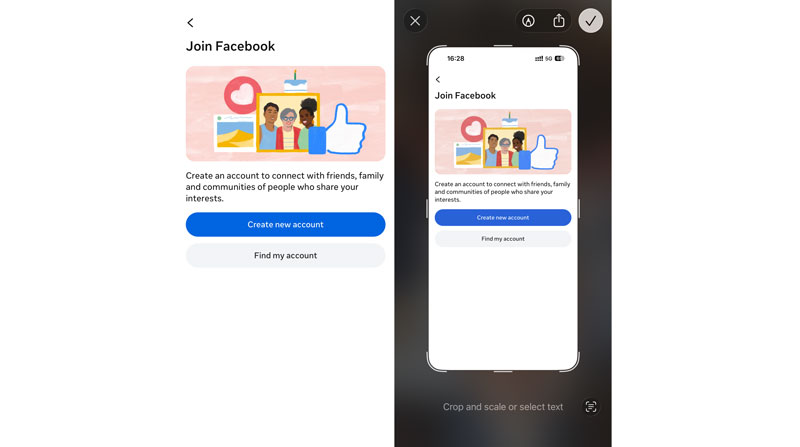 Facebook Screenshot On iOS