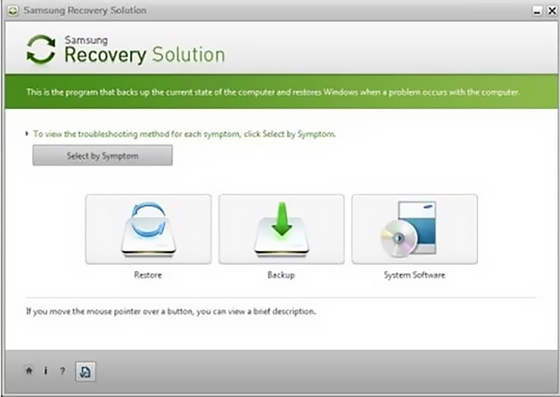 Samsung Recovery Solution Restore