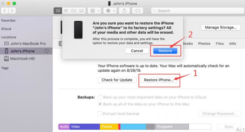 Restore Iphone Via Itunes
