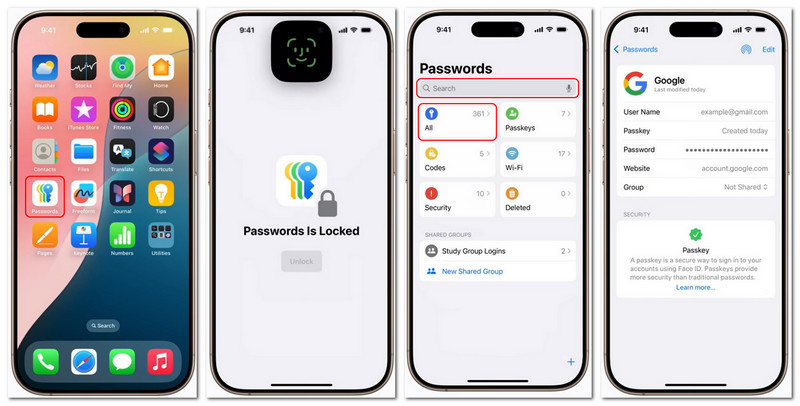 Password Keychains Steps