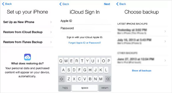 Silinen geçmiş safari iPhone'u iCloud'dan kurtarın