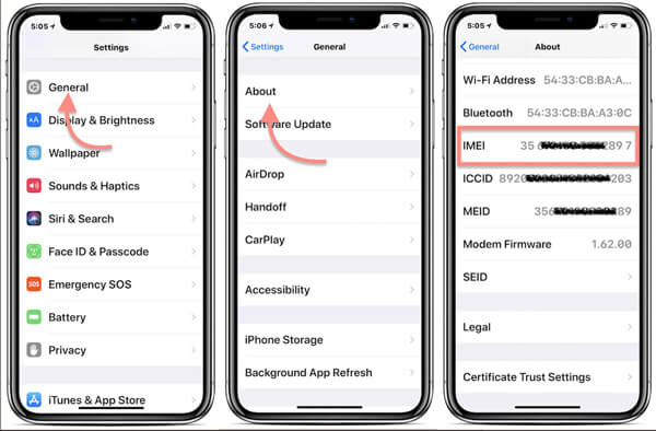 Gambar 1: Mencari Akun iCloud Menggunakan IMEI