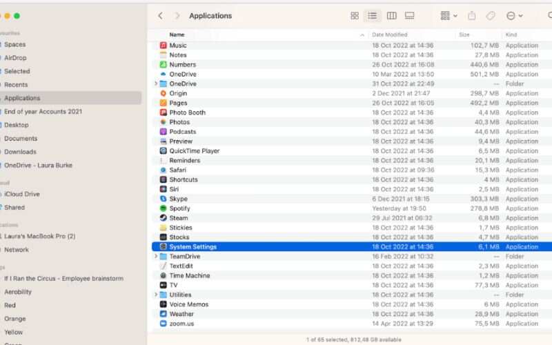 Find System Preferences