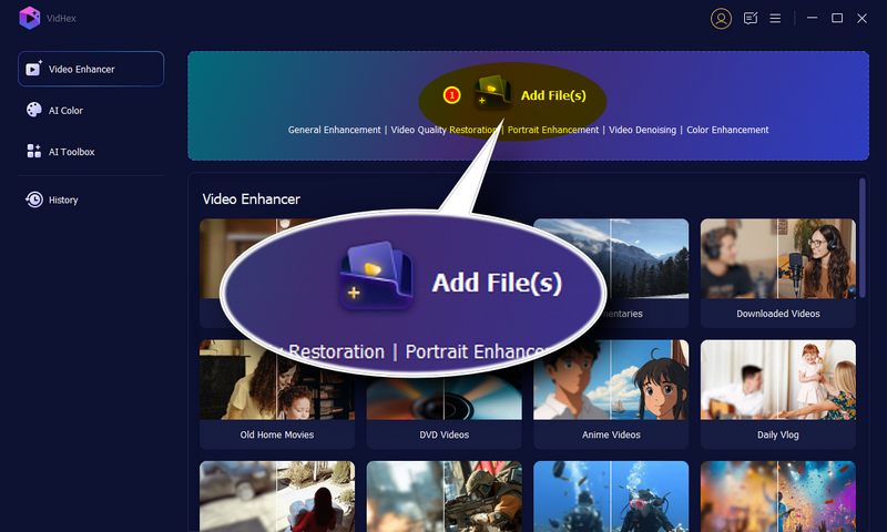 Dodaj pliki w Vidhex