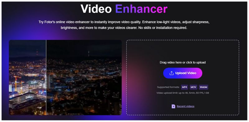 Prześlij wideo w Fotor