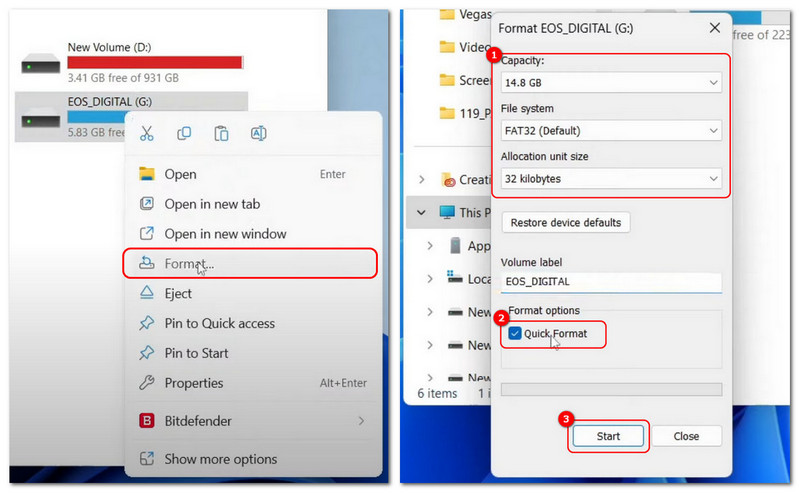 Format SD Card on Window