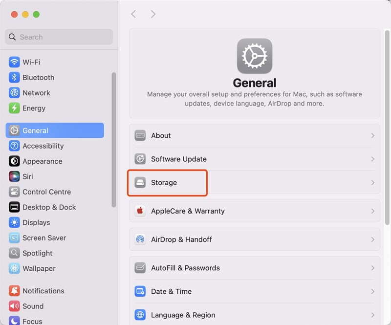 Mac General Storage
