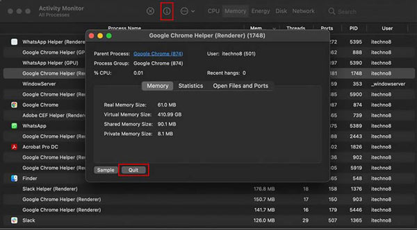 Quit App Process To Free Up Ram On Mac