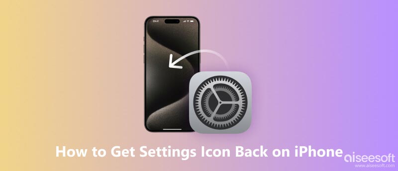 Hent indstillingsikon tilbage på iPhone