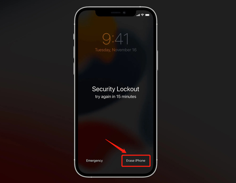 Blocco di sicurezza Cancella iPhone