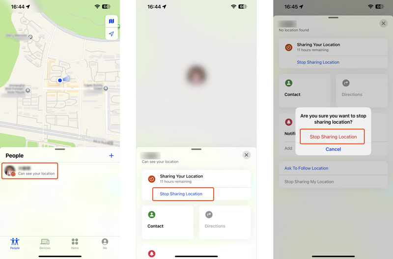 Stop Sharing Location Find My App Iphone