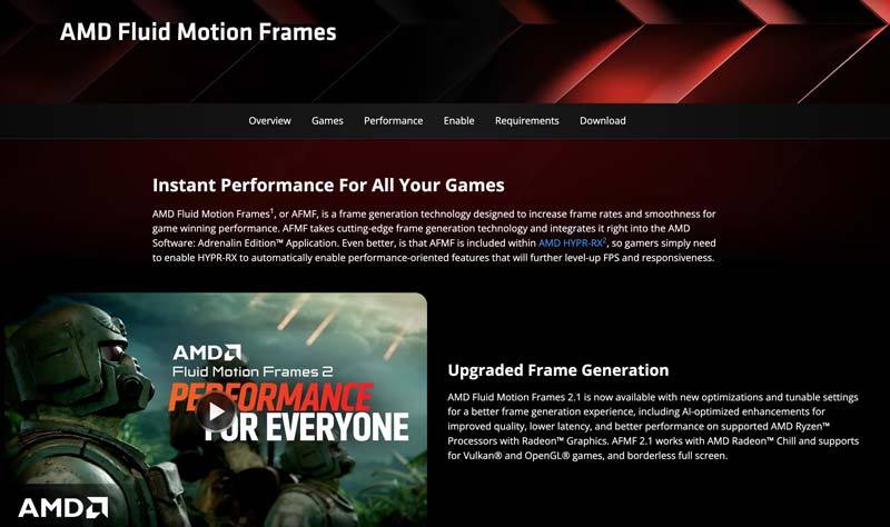 Amd Fluid Motion Frames