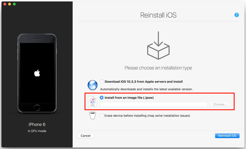 Imazing Install IPSW File on iPhone Without iTunes