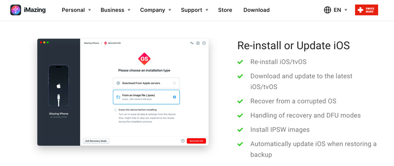 Imazing Reinstall iOS