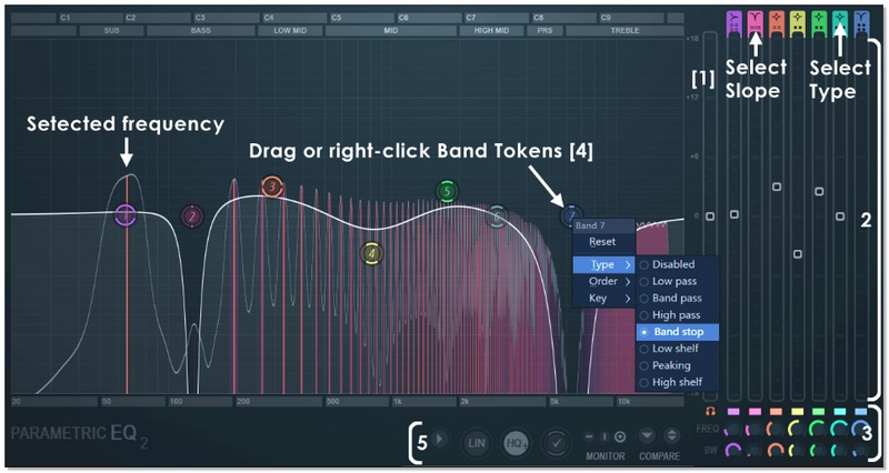 Add Fruity Parametric EQ 2 in FL Studio