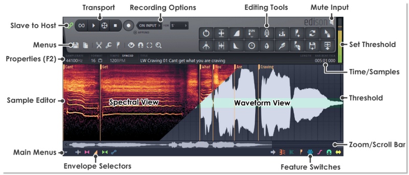 Choose Spectral View in FL Studio Edison